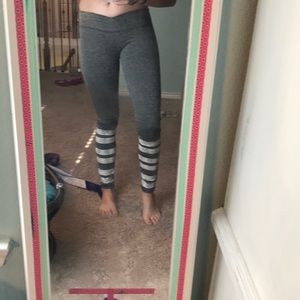 Gray and white Athletic leggings